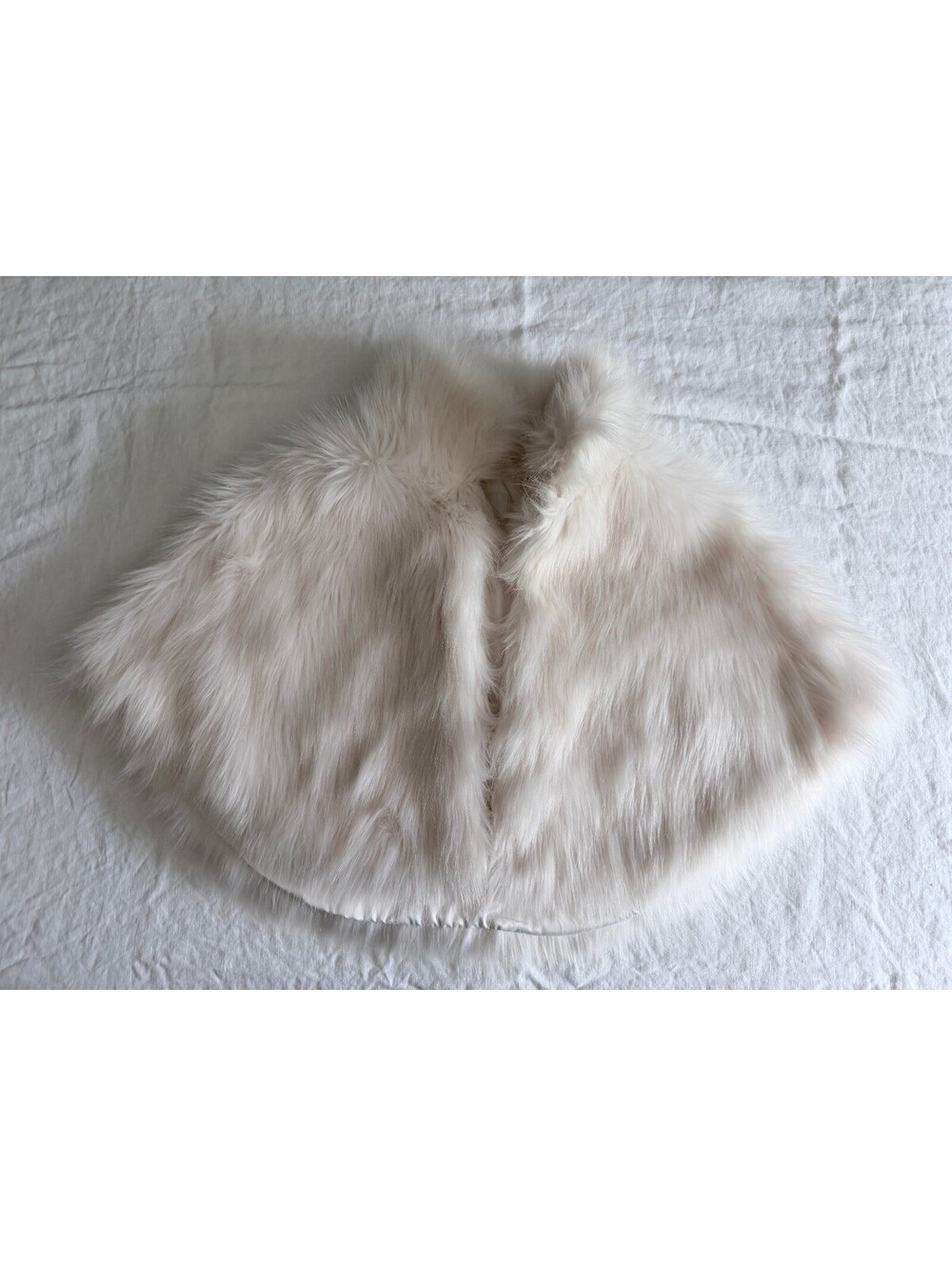 Unreal Fur White Faux Fur Cape Coat One Size New with Tags
